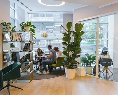 Developers debugging code at workstation